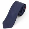 Cheap 🧨 Sidegren Simple Navy Blue, White & Red Diagonal Striped Silk Tie 🎁