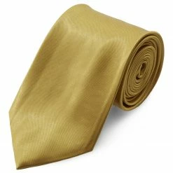 Best deal ✨ Trendhim Basic Wide Shiny Gold Polyester Tie 🎁