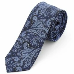 Best deal 👏 Tailor Toki Navy & Light Blue Paisley Pattern Polyester Tie 🤩