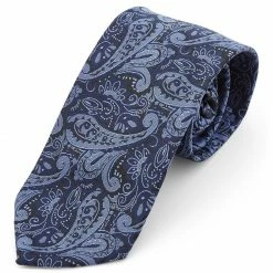 Best Sale ⌛ Tailor Toki Wide Navy & Blue Paisley Polyester Tie 😉