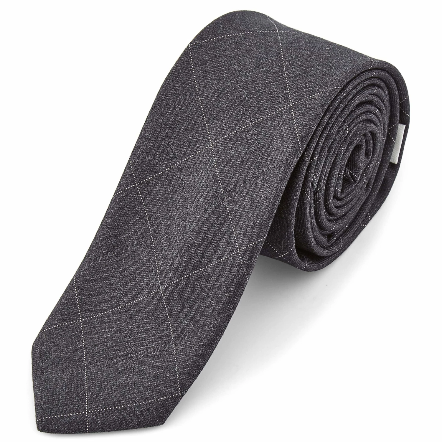 Best Sale π Bohemian Revolt Dark Grey Chequered Cotton Necktie π