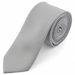Outlet 💯 Trendhim Basic Light Grey Polyester Tie 😉