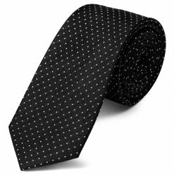 Best Sale βοΈ Trendhim Black Polka Dot Silk Tie π