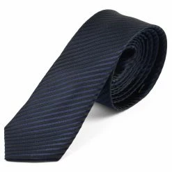 Best Pirce 🎉 Tailor Toki Simple Dark Blue Striped Polyester Tie 👏