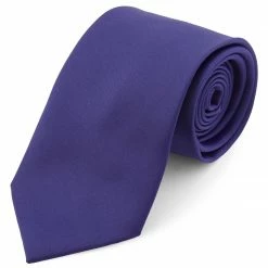 Outlet ⌛ Trendhim Basic Wide Electric Purple Polyester Tie 💯
