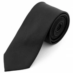 Deals 🧨 Trendhim Basic Black Polyester Tie ⌛
