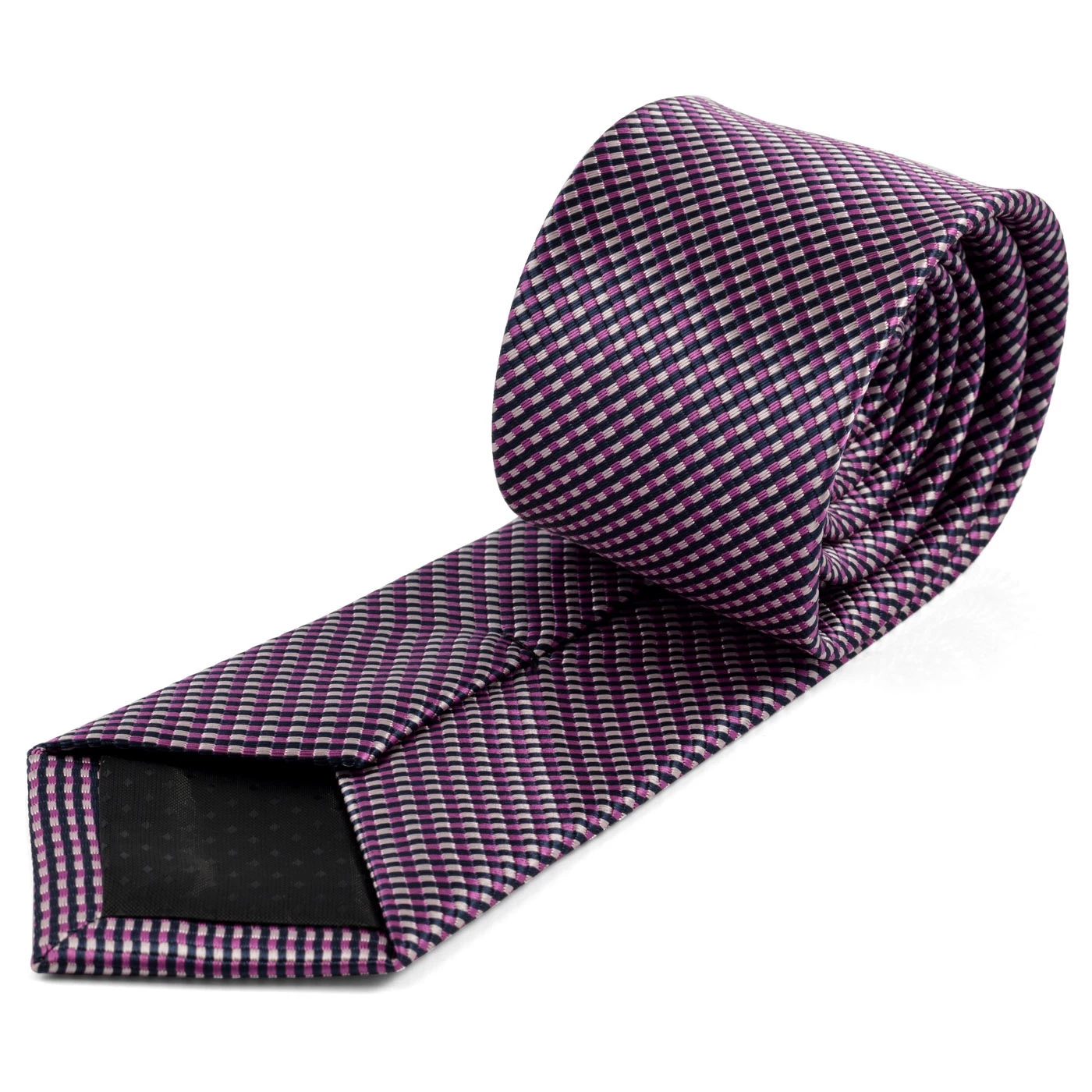 Coupon π₯° Tailor Toki Purple & Pink Plaid Polyester Tie π - Image 2
