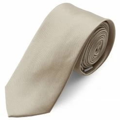 Best Pirce 👏 Trendhim Basic Shiny Champagne Polyester Tie 🎉