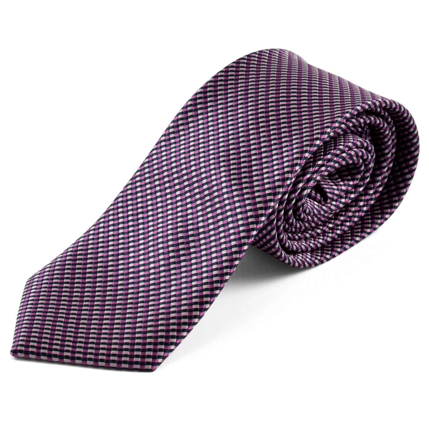 Coupon π₯° Tailor Toki Purple & Pink Plaid Polyester Tie π