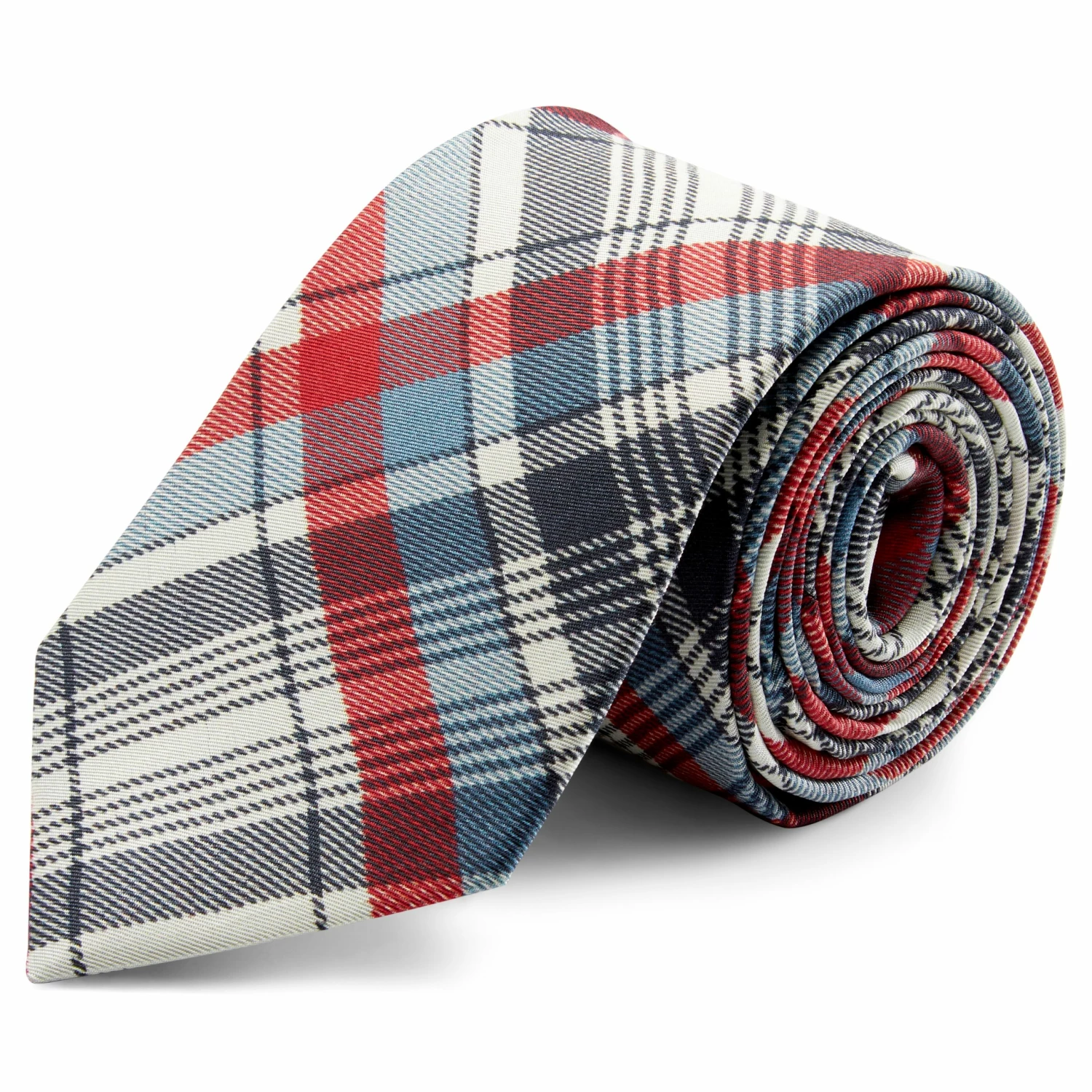 Outlet ๐ Bohemian Revolt Red, Blue & White Brux Silk Tie ๐
