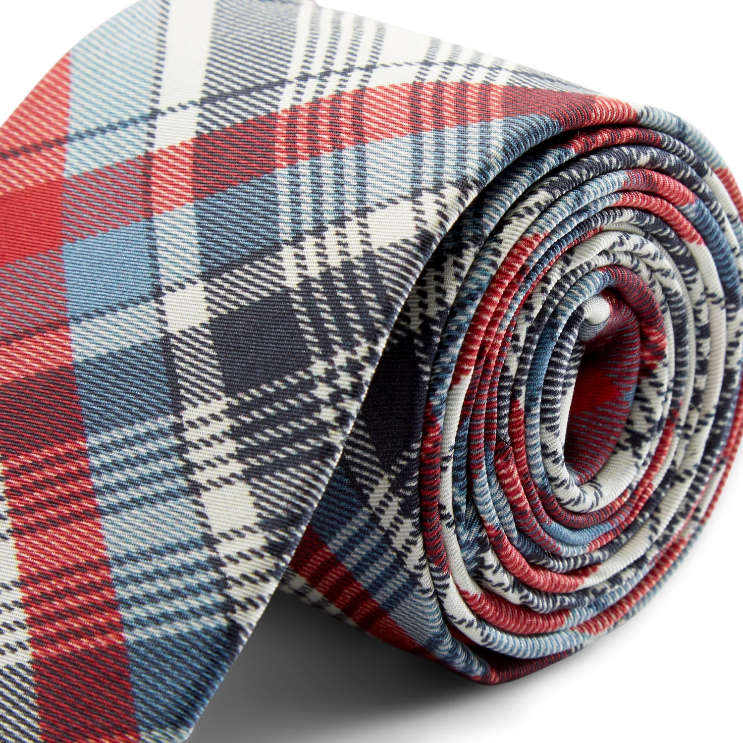 Outlet ๐ Bohemian Revolt Red, Blue & White Brux Silk Tie ๐ - Image 2