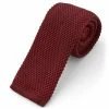 Outlet 🎉 Tailor Toki Burgundy Polyester Knitted Tie 🥰