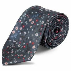 Flash Sale 👏 Bohemian Revolt Boho | Azure Blue, Red & Baby Pink Floral Pattern Silk Tie 🔔