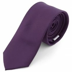 Promo ❤️ Trendhim Basic Dark Purple Polyester Tie ⭐