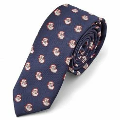Flash Sale 🧨 Trendhim Navy Blue Santa Head Polyester Tie 🎁