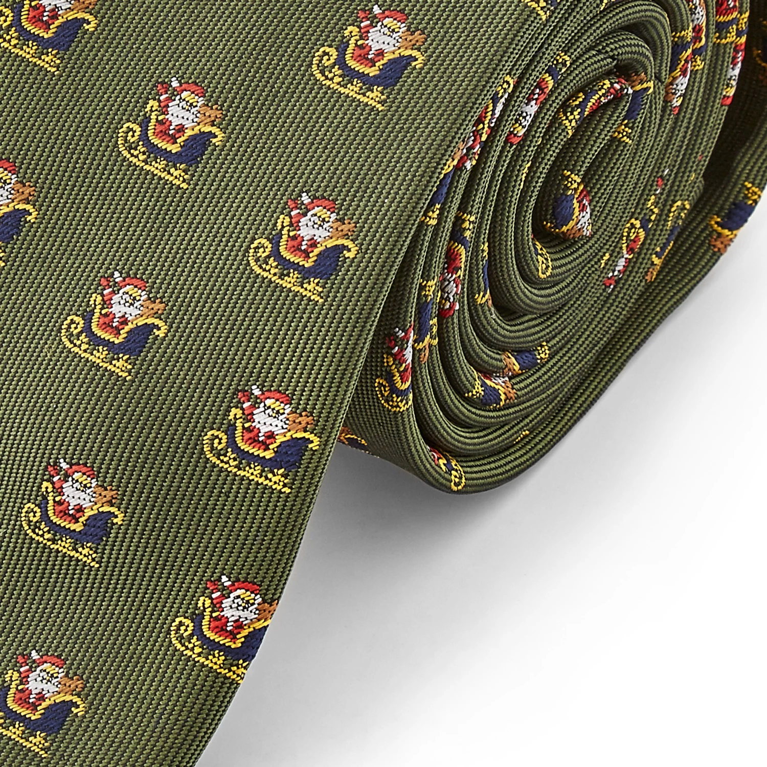 Discount π Trendhim Forest Green Santaβs Sleigh π Christmas Tie π - Image 2