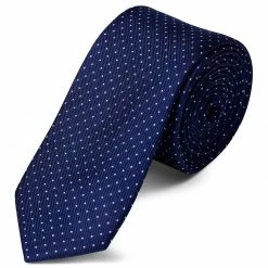 Flash Sale 😉 Trendhim Navy Blue Polka Dot Silk Tie 😉
