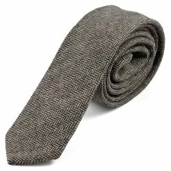 Best Pirce ✔️ Tailor Toki Brown & Grey Patterned Cotton Tie 🧨