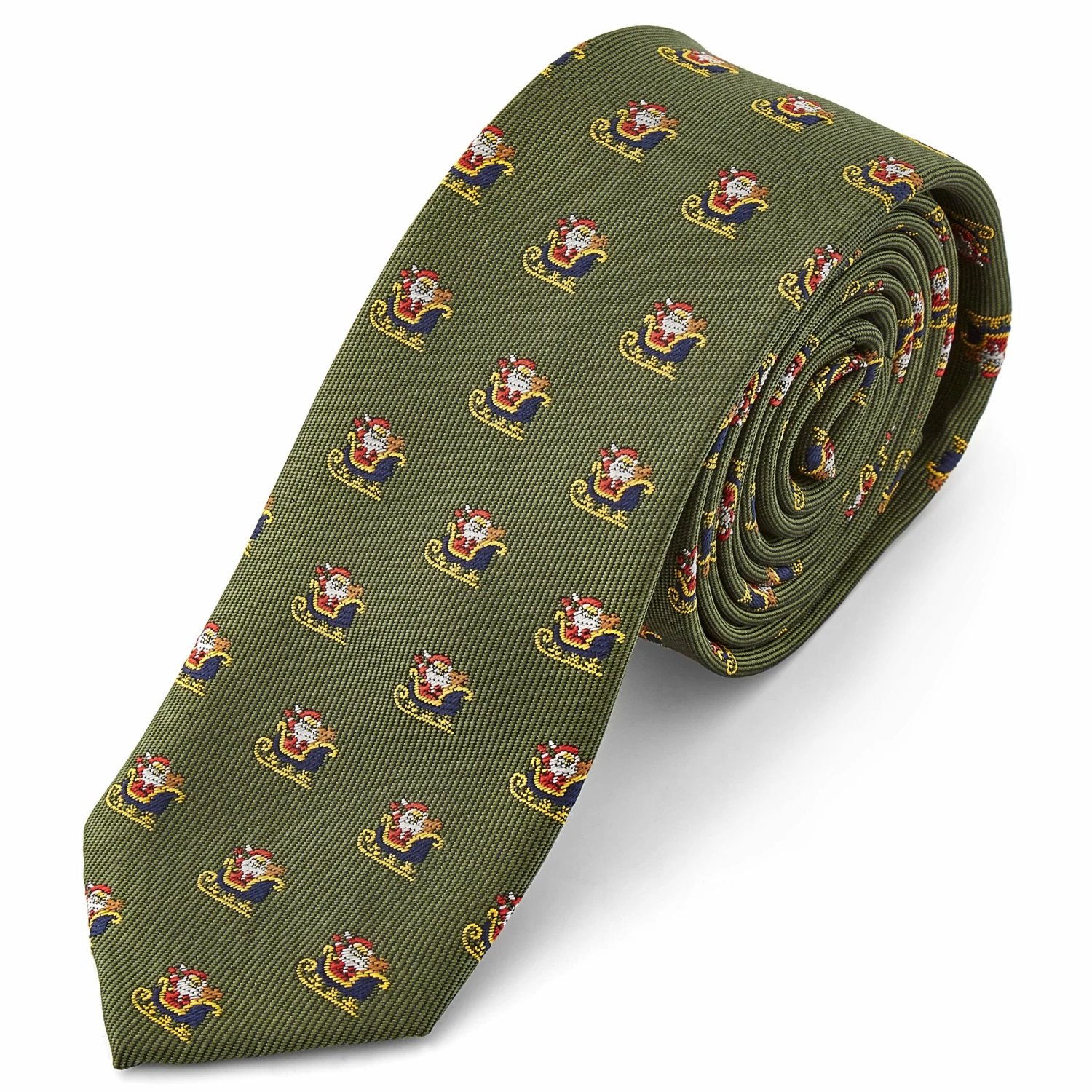 Discount π Trendhim Forest Green Santaβs Sleigh π Christmas Tie π