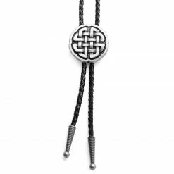Discount 😍 Fort Tempus Celtic Knot Adjustable Braided Leather Bolo Tie 😍