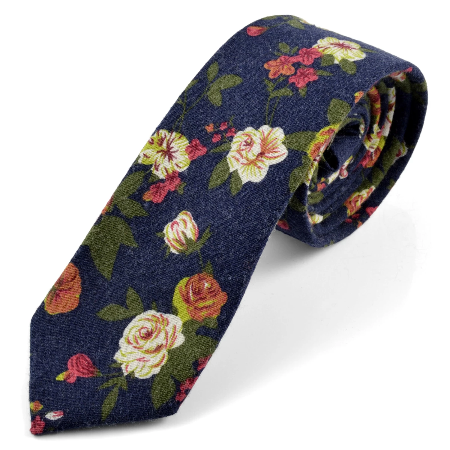Best reviews of π Tailor Toki Navy Blue & Bold Flower Print Cotton Tie β