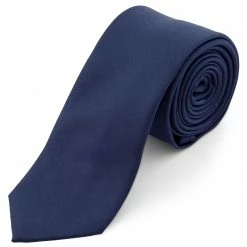 Discount ⭐ Trendhim Basic Navy Blue Polyester Tie 🎁