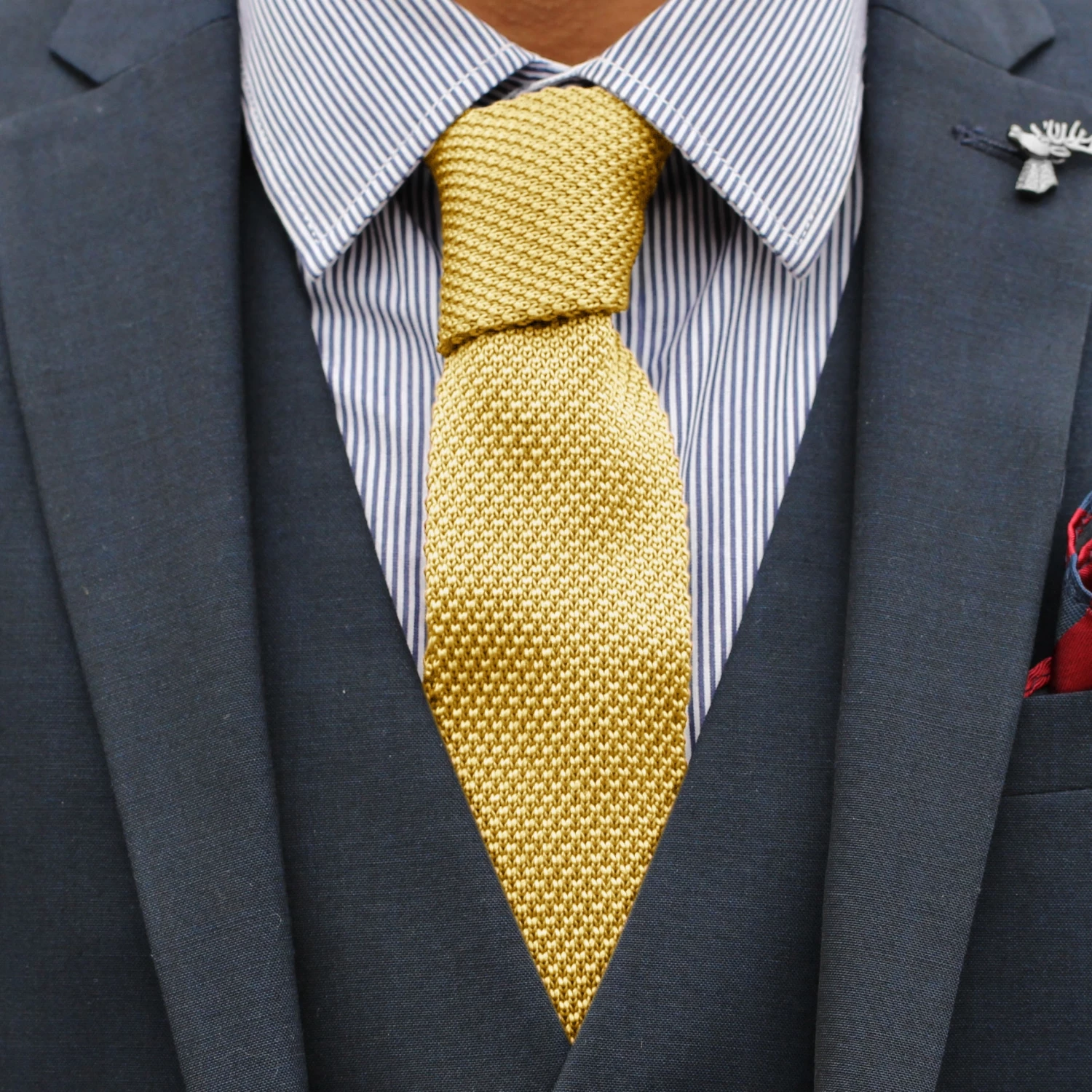 Best deal π Tailor Toki Yellow Knitted Tie 𧨠- Image 3