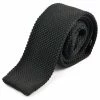 Promo ✔️ Tailor Toki Black Polyester Knitted Tie 🛒