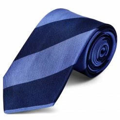 Promo ⌛ Trendhim Navy & Light Blue Bold Diagonal Striped Silk Tie 🔥