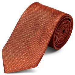 New ✔️ Trendhim Wide Cognac Polka Dot Silk Tie 😍