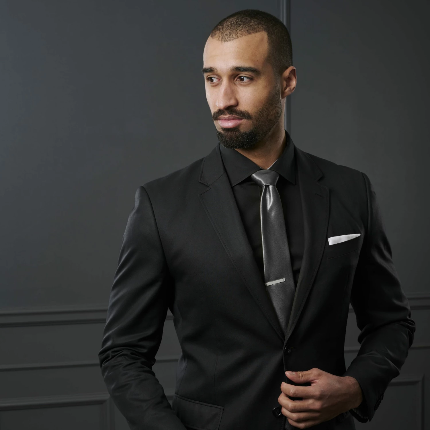 Cheap ๐ Trendhim Basic Wide Shiny Black Polyester Tie ๐ - Image 4