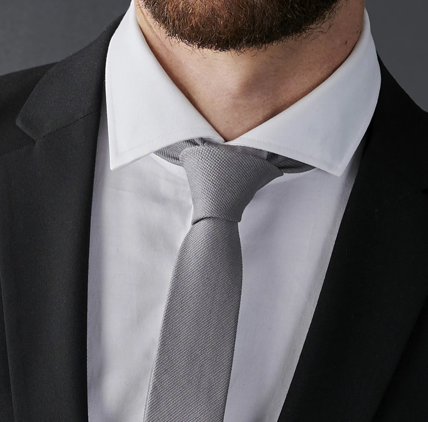 Deals π Tailor Toki Classic Grey Linen Tie β€οΈ - Image 5
