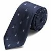 Outlet 👏 Trendhim Navy Blue 🔔 Christmas Reindeer Pattern Polyester Tie 🎁