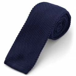 Promo βοΈ Tailor Toki Navy Blue Polyester Knitted Tie π